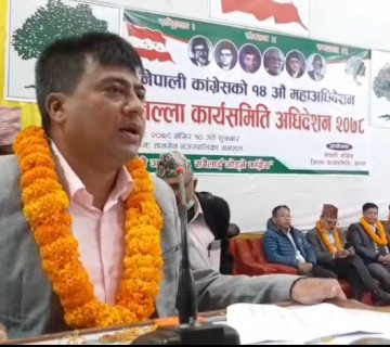 कांग्रेस पाल्पा जिल्ला सभापतिमा पौडेल समूहका श्रेष्ठ विजयी